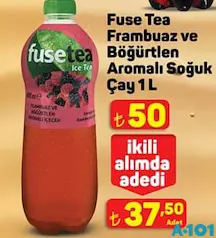 FUSE TEA FRAMBUAZ VE BÖĞÜRTLEN AROMALI SOĞUK ÇAY 1 L fiyat ve kampanya bilgisi